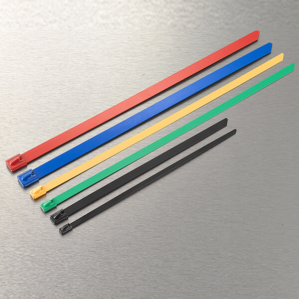 Fully Plastic Coated Ball-lock Stainless Steel Cable Tie