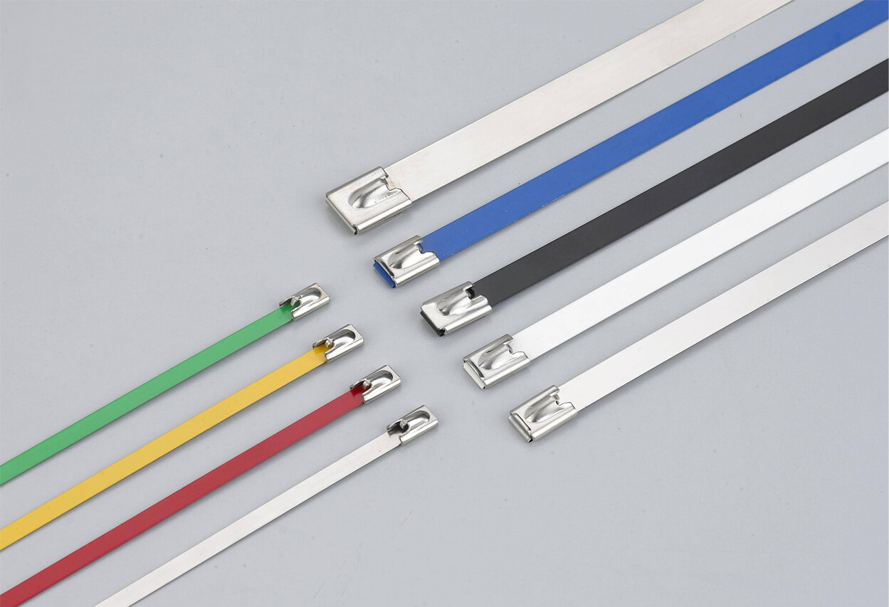 Plastic Colated Ball-lock Stainless Steel Cable Tie